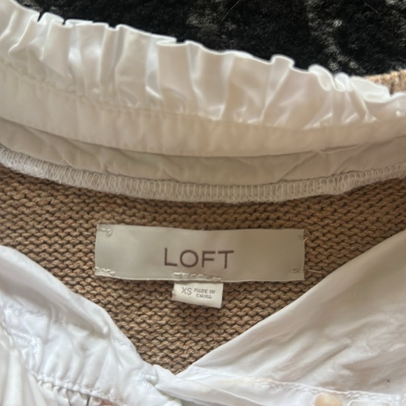 LOFT Beige Sweater Shirt - Picture 5 of 9